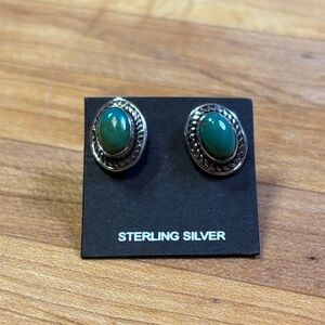 Sterling Silver & Mojave turquoise  Earrings